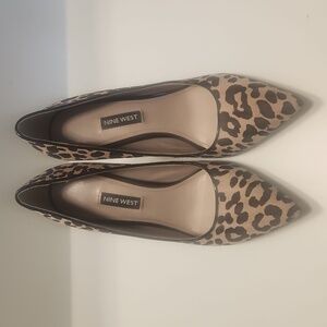 Leopard Nine West heels size 7.5 women's